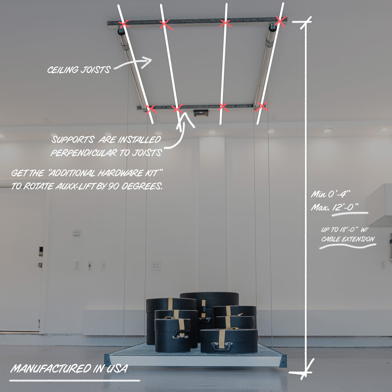 Motorized Garage Storage Platform – Auxx-Lift Store